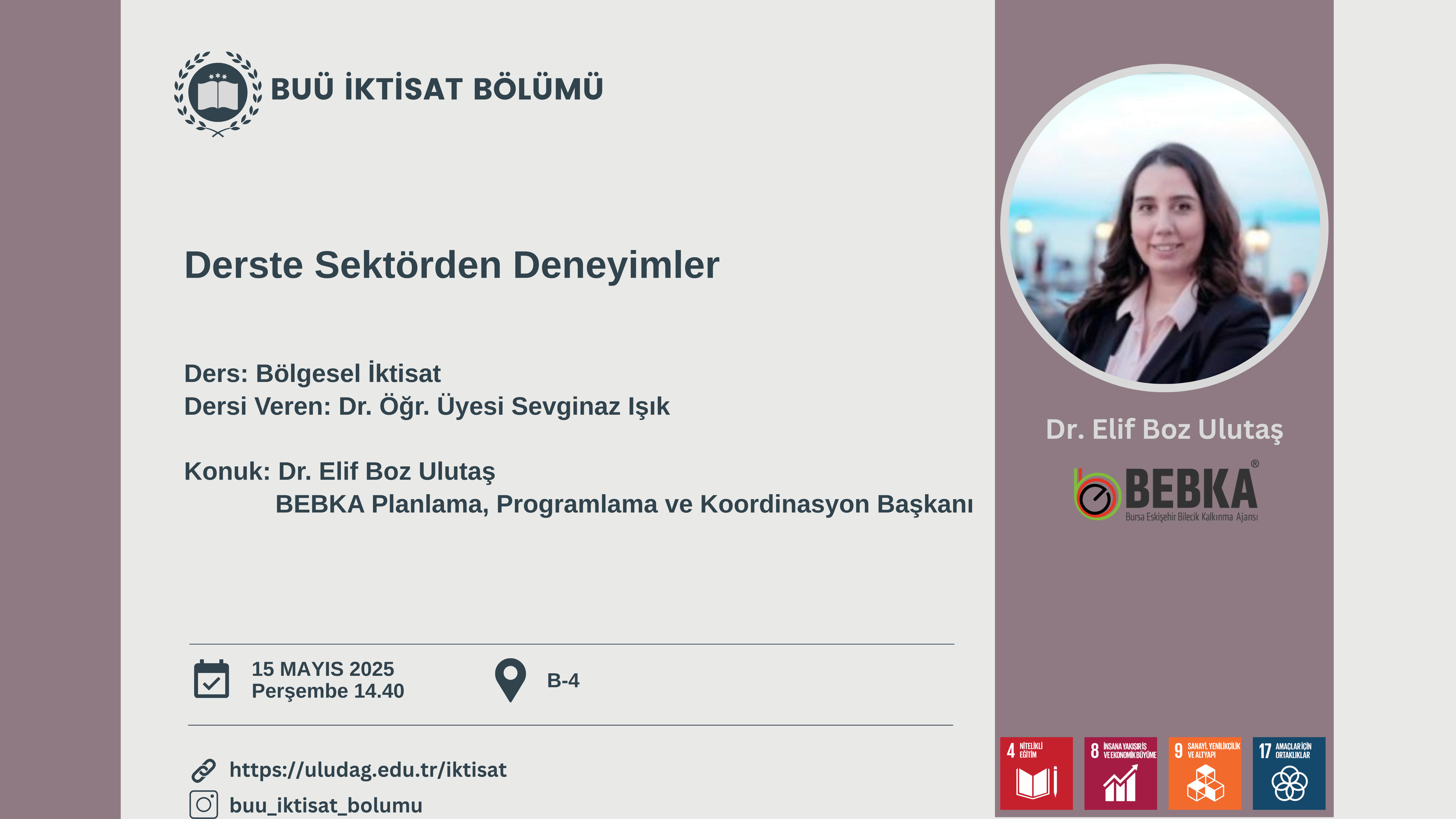  Derste sektörden deneyimler